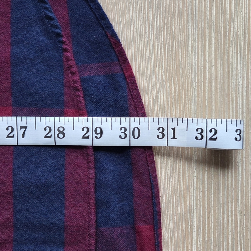 FRAME Refined Plaid Red Blue Classic Flannel Button Up Shirt Mens Size XL - Picture 5 of 10